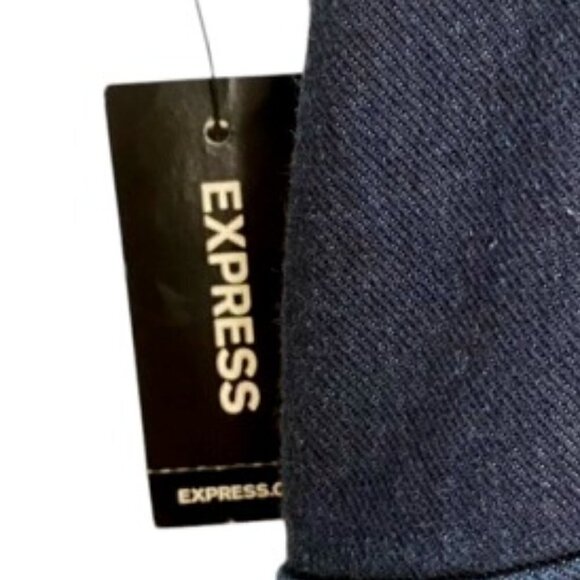 NWT Express Button Front Dark Wash Overalls 10 - Picture 7 of 9